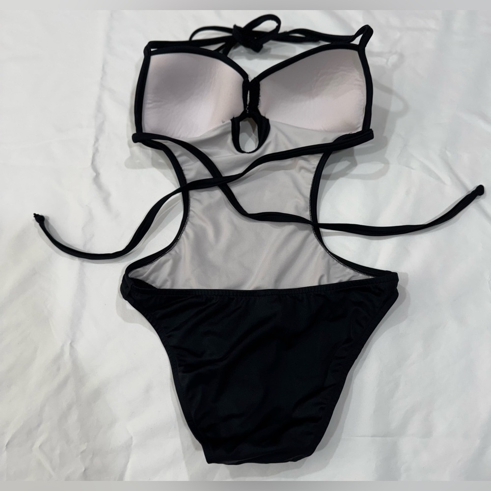 VENUS Black Monikini Swimsuit Sz 2 - Picture 3 of 6